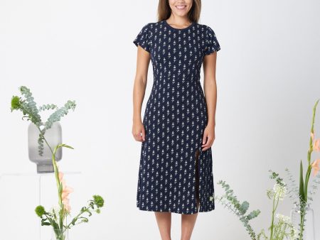 Claudia Dress - Dark Blue Floral Discount