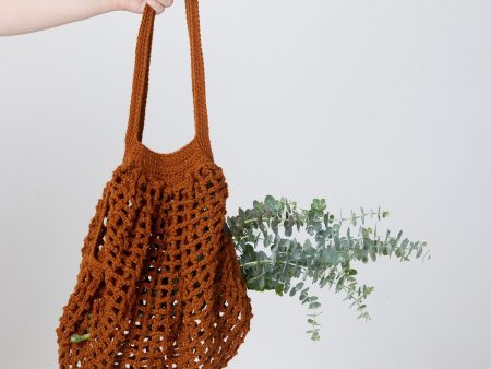 Crochet Market Bag - Camel Online