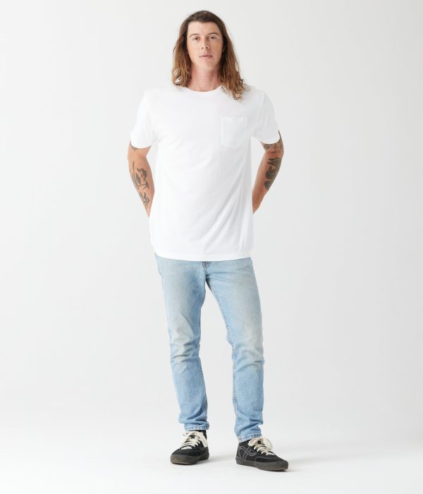 Heavyweight Pocket Tee - White Sale