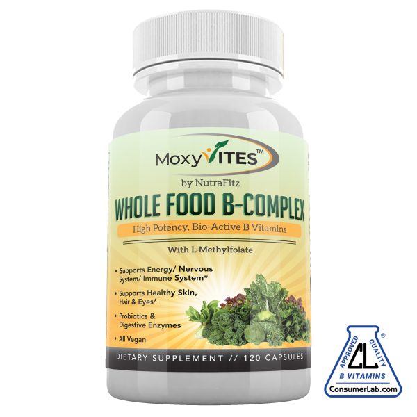 Vitamin B Complex, with Whole Food, for Stress, Energy, Immune Support For Cheap