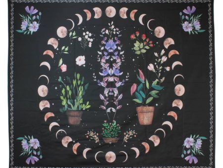 Succulent Moon Phases Wall Tapestry Online Hot Sale