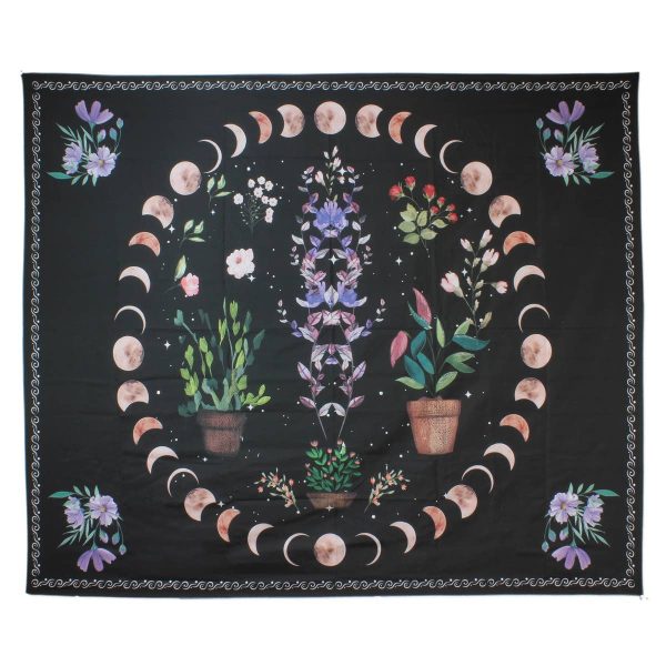 Succulent Moon Phases Wall Tapestry Online Hot Sale