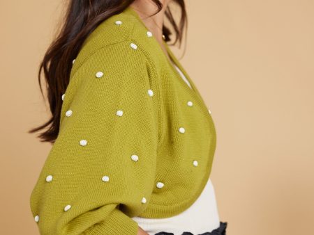 Delia Cardigan - Pear Hot on Sale