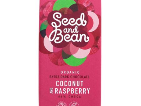 Coconut & Raspberry Sao Tome Dark Chocolate Bar Organic Cheap