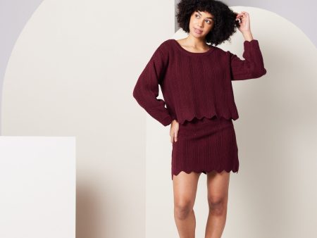 Akira Sweater - Burgundy Online