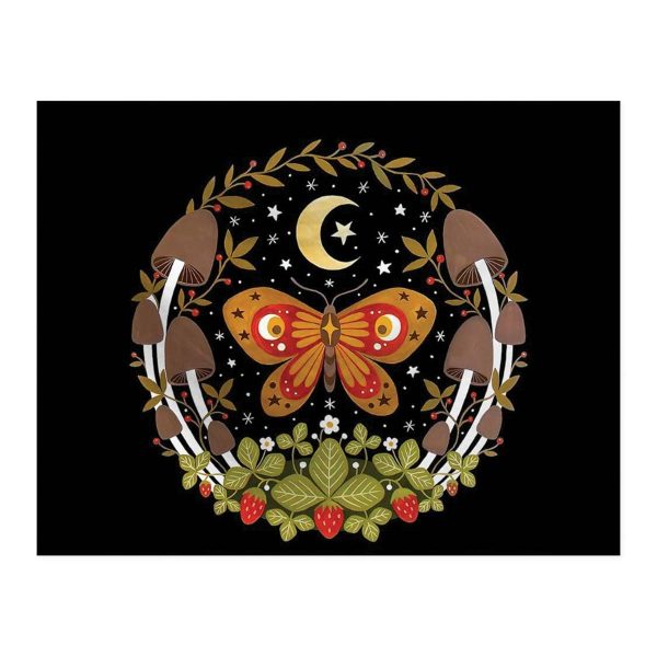 Retro Reflections Moon Butterfly Tapestry Online