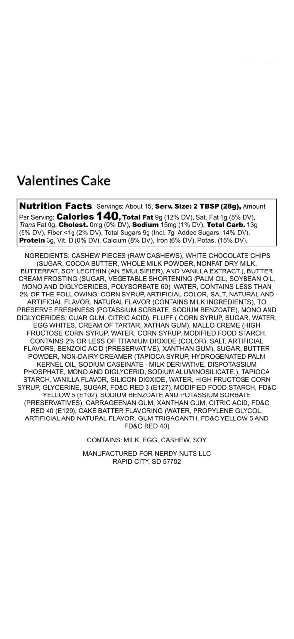 Valentine Cake Cashew Butter Treat Online Sale