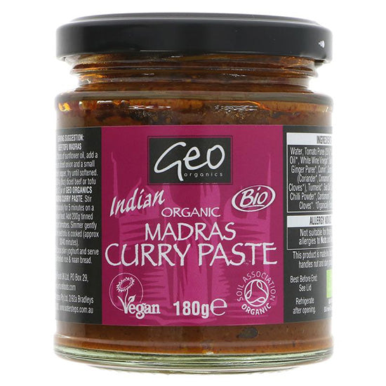 Madras Curry Paste Organic Hot on Sale