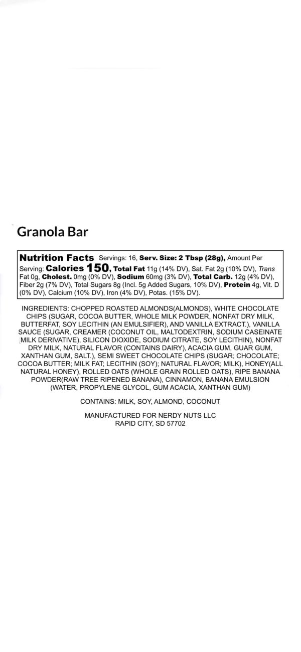 Banana Granola Bar Almond Butter Treat Fashion