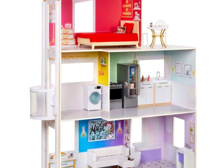 Rainbow High Townhouse - 3-Story Wood Dollhouse Playset Online now